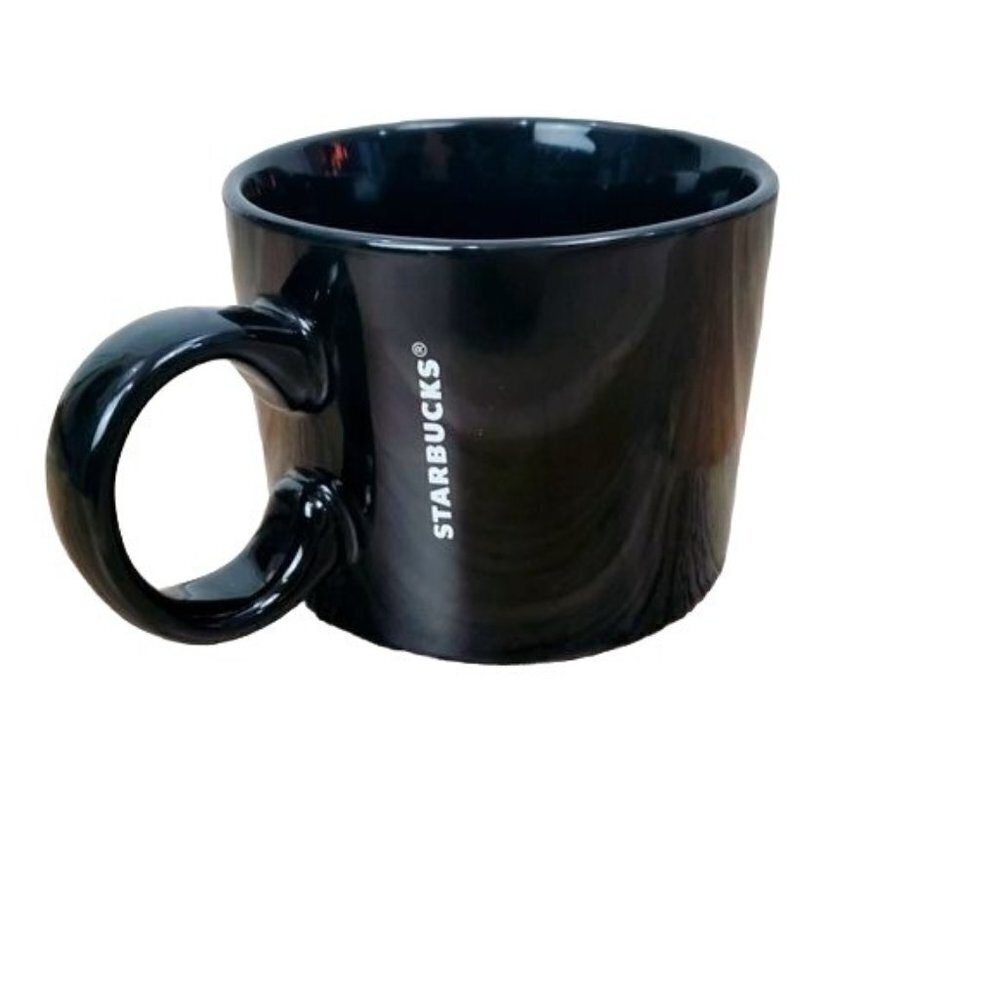 Starbucks minimalist collectors mug black with white logo 2017
